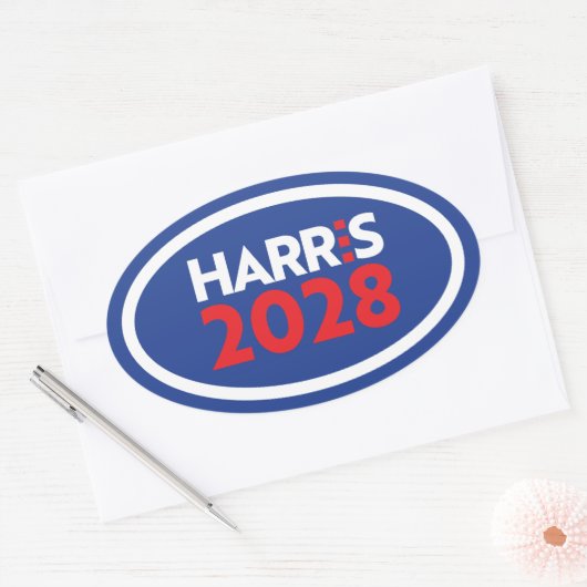 Kamala Harris 2028 Ovale Sticker (Envelop)