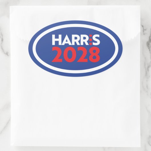 Kamala Harris 2028 Ovale Sticker (Tas)