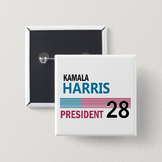 Kamala Harris 2028 Vierkante Button 5,1 Cm (Voorkant /achterkant)