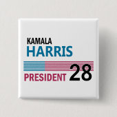 Kamala Harris 2028 Vierkante Button 5,1 Cm (Voorkant)