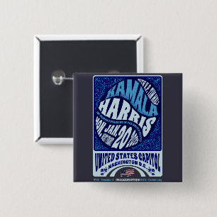 Kamala Harris 20 januari inauguratie 2025 Vierkante Button 5,1 Cm