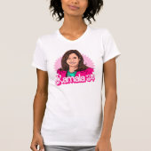 Kamala Harris '24 in het roze T-shirt (Voorkant)