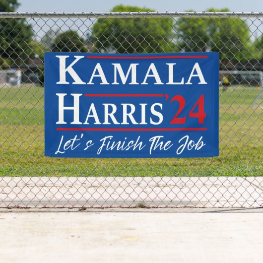 Kamala Harris '24 - Laten we het werk afmaken Spandoek (Insitu)