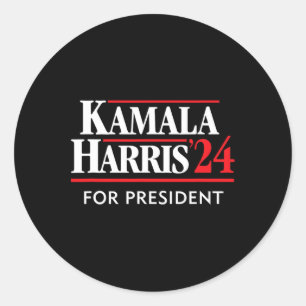 Kamala Harris 24 voor President 2024 Ronde Sticker