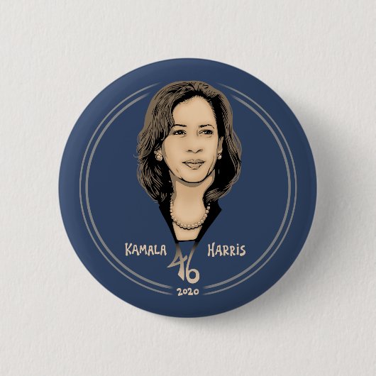 Kamala Harris 46 Ronde Button 5,7 Cm (Voorkant)