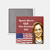 Kamala Harris 46e vice-Presidenten Magneet (Voorkant / Achterkant)