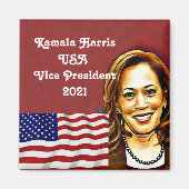 Kamala Harris 46e vice-Presidenten Magneet (Voorkant)
