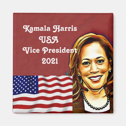 Kamala Harris 46e vice-Presidenten Magneet (Voorkant)