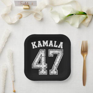 Kamala Harris 47 voor President voor het volk Papieren Bordje