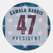 Kamala Harris 47e President. Circle
