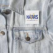 Kamala Harris 47e President Inhuldiging Vierkante Button 5,1 Cm (In situ)