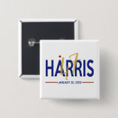 Kamala Harris 47e President Inhuldiging Vierkante Button 5,1 Cm (Voorkant /achterkant)
