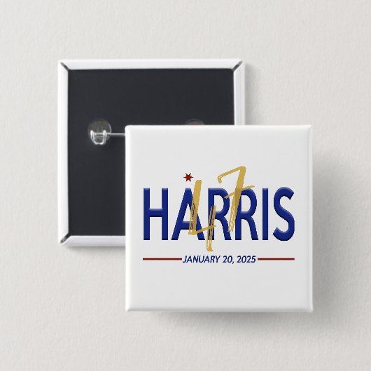 Kamala Harris 47e President Inhuldiging Vierkante Button 5,1 Cm (Voorkant /achterkant)