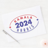 Kamala Harris 47e president VS Amerika 2024 Ovale Sticker (Envelop)