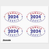 Kamala Harris 47e president VS Amerika 2024 Ovale Sticker (Vel)