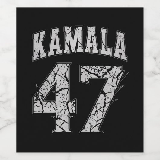 Kamala Harris 47e President VS Amerika 2024 Wijn Etiket (Enkel label)