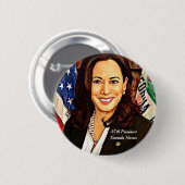 Kamala-Harris-47th-President-USA_ Ronde Button 5,7 Cm (Voorkant /achterkant)