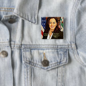 Kamala-Harris-47th-President-USA_ Vierkante Button 5,1 Cm (In situ)