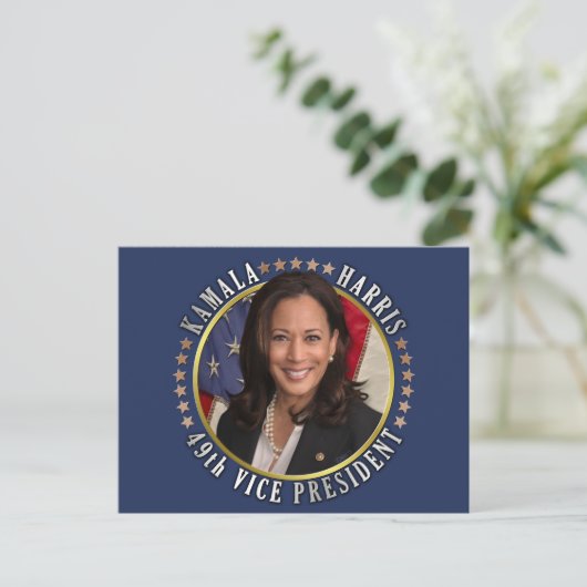 Kamala Harris 49e herdenkingsdag van het vicepremi Briefkaart (Staand voorkant)