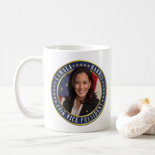 Kamala Harris 49e herdenkingsdag van het vicepremi Koffiemok