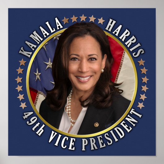 Kamala Harris 49e herdenkingsdag van het vicepremi Poster (Voorkant)