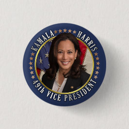 Kamala Harris 49e herdenkingsdag van het vicepremi Ronde Button 3,2 Cm