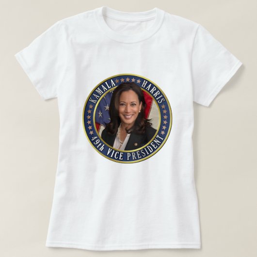 Kamala Harris 49e herdenkingsdag van het vicepremi T-shirt (Design voorkant)