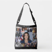 Kamala Harris All-Over Cross-Body Canvas tas (Voorkant)