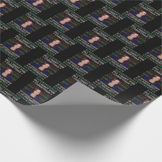 Kamala Harris als President | Harris Christmas Cadeaupapier (Hoek)