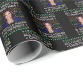 Kamala Harris als President | Harris Christmas Cadeaupapier (Rol Hoek)