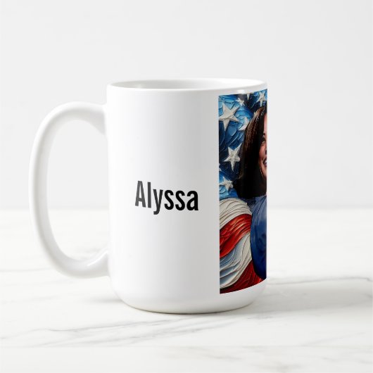 Kamala Harris als Rosie Koffiemok (Links)