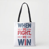 KAMALA HARRIS - "ALS WE VECHTEN, WINNEN WE" Canvas Tote Bag (Voorkant)