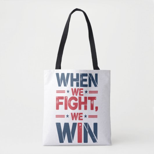 KAMALA HARRIS - "ALS WE VECHTEN, WINNEN WE" Canvas Tote Bag (Voorkant)