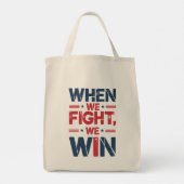 KAMALA HARRIS - ALS WE VECHTEN WINNEN WE! Tote bag (Achterkant)