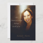 Kamala Harris. American Dream is van ons allemaal Bedankkaart (Voorkant)