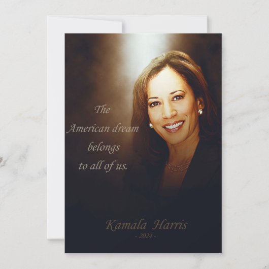 Kamala Harris. American Dream is van ons allemaal Bedankkaart (Voorkant)