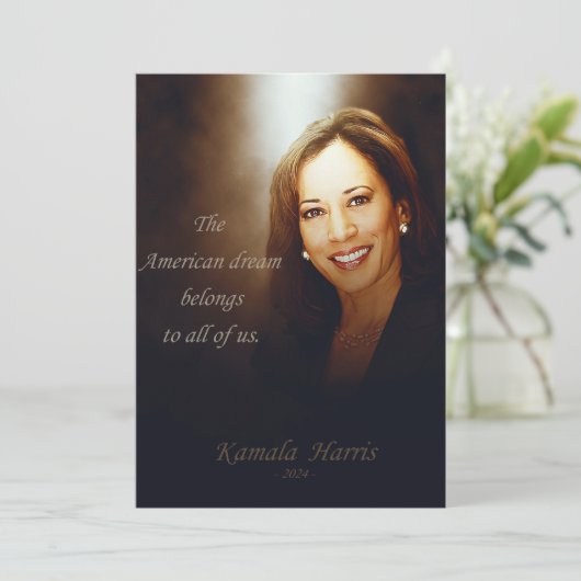 Kamala Harris. American Dream is van ons allemaal Bedankkaart (Staand voorkant)