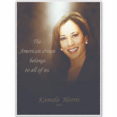 Kamala Harris. American Dream is van ons allemaal Sticker (Voorkant)