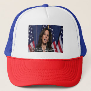 Kamala Harris & American Dream Quote petje Trucker Pet