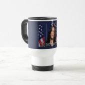 Kamala Harris & American Dream Travel Mug Reisbeker (Voorkant links)