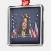 Kamala Harris & Amerikaanse Droom Citaat Ornament (Links)