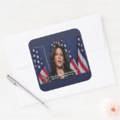 Kamala Harris & Amerikaanse Droom Quote Stickers (Envelop)