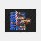 Kamala Harris Amerikaanse vlag bootleg reboot Fleece Deken (Voorkant (Horizontaal))