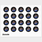 Kamala Harris Amerikaanse vlag bootleg reboot Ronde Sticker (Vel)