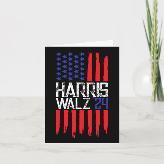 Kamala Harris & Tim Walz 2024 Amerikaanse F Kaart (Voorkant)