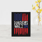 Kamala Harris & Tim Walz 2024 Amerikaanse F Kaart (Gele Bloem)