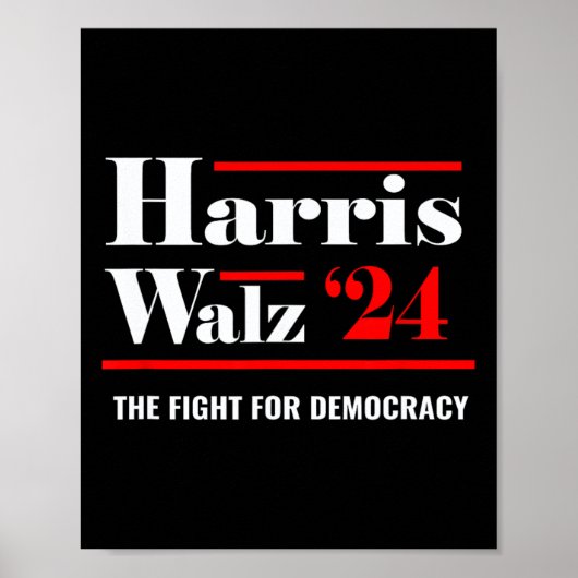Kamala Harris & Tim Walz 2024 Poster (Voorkant)