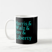 Kamala Harris & W Joy Liberty Supporters T-shi Koffiemok (Links)