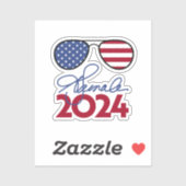 Kamala Harris Aviator Flag Sticker (Vel)