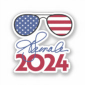 Kamala Harris Aviator Flag Sticker (Voorkant)